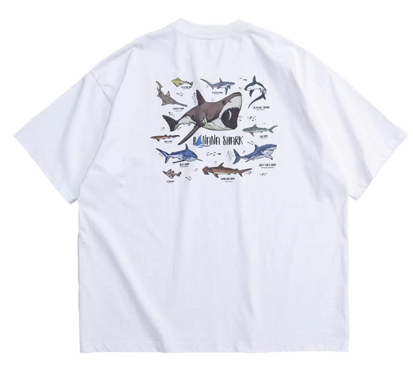 【270G】shark back print t - shirt N3980 - NNine