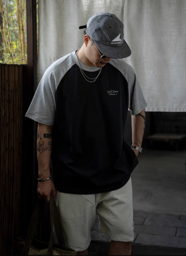 【275G】Back print raglan T - shirt / スローガンT N3951 - NNine