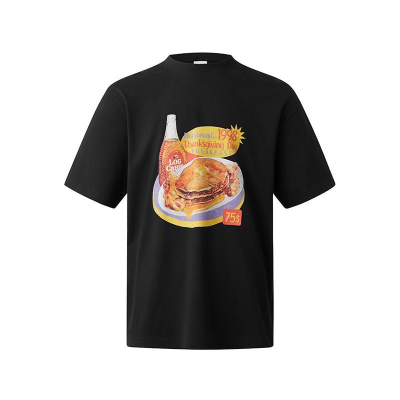 【275G】breakfast print t - shirt / レトロプリントT N3741 - NNine