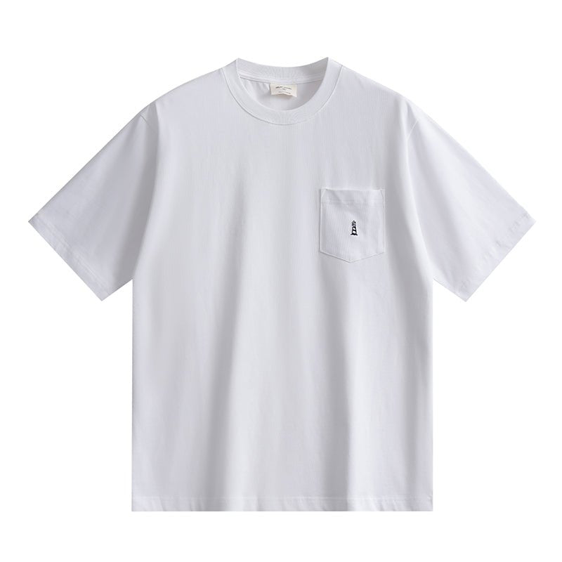 【275G】logo pocket white t - shirt N3722 - NNine