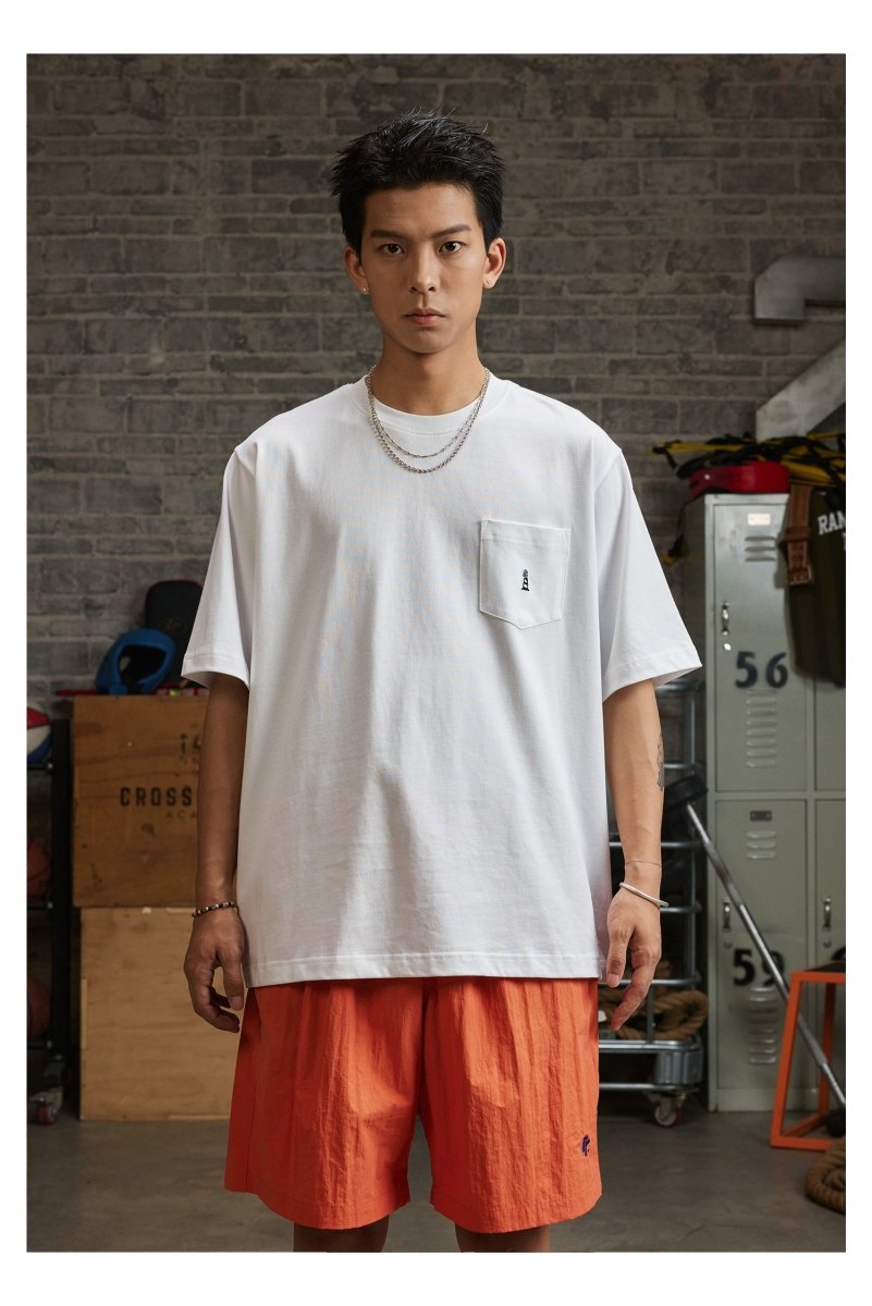 【275G】logo pocket white t - shirt N3722 - NNine