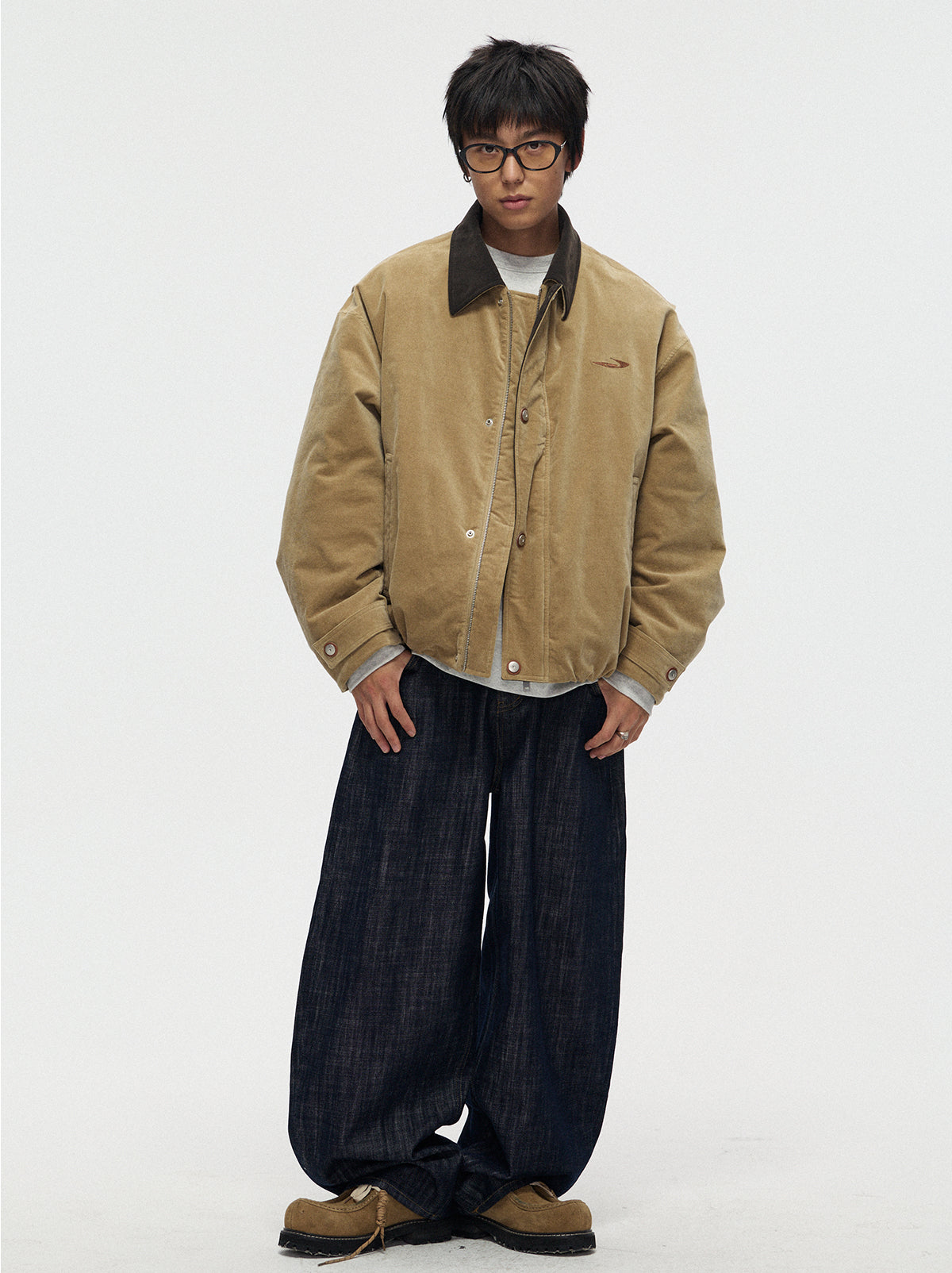 ベルベットタッチ・ポロカラーダウンジャケット　N6265