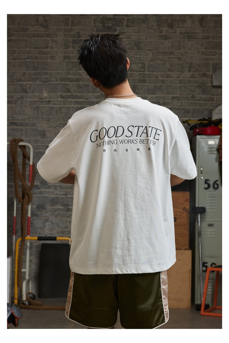 【280G】back print t - shirt / 接触冷感Tシャツ N3724 - NNine