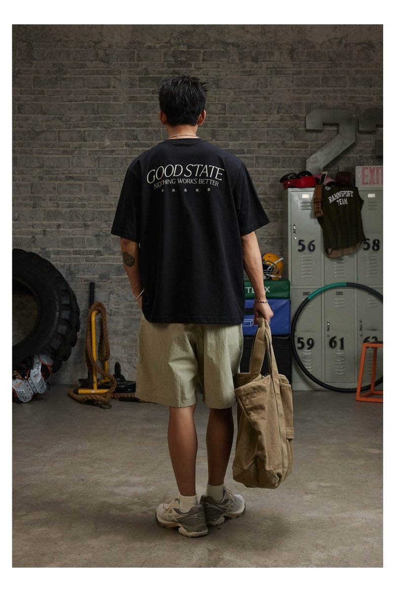 【280G】back print t - shirt / 接触冷感Tシャツ N3724 - NNine