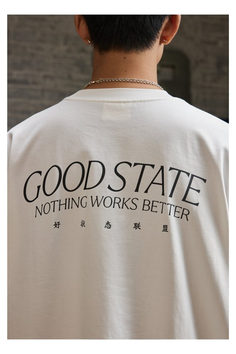 【280G】back print t - shirt / 接触冷感Tシャツ N3724 - NNine