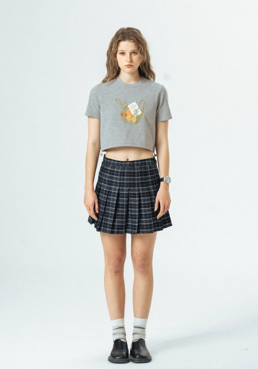 【280G】Draw code waffle T -shirt　N231 - NNine