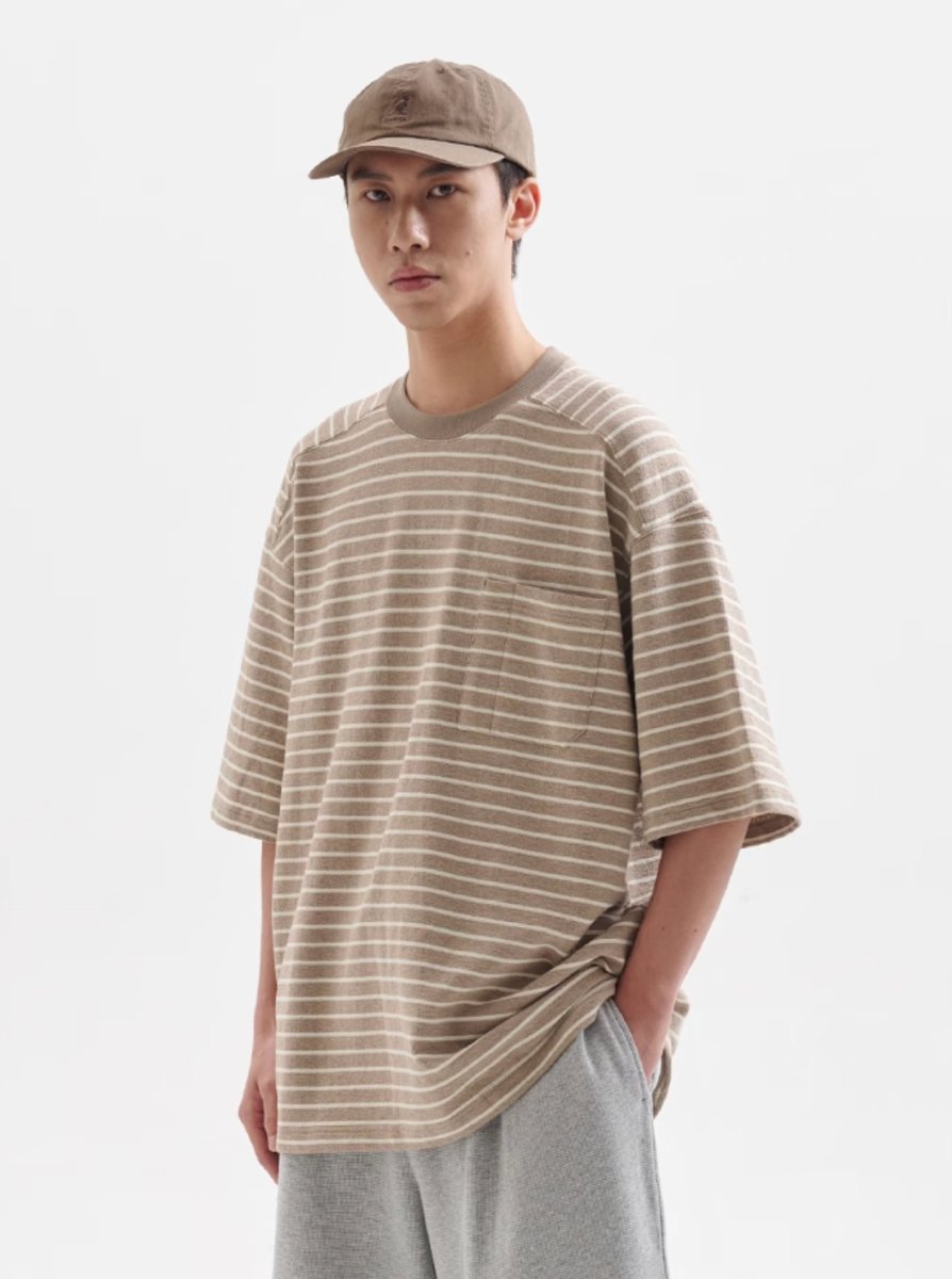 【280G】pocket border t - shirt N3866 - NNine