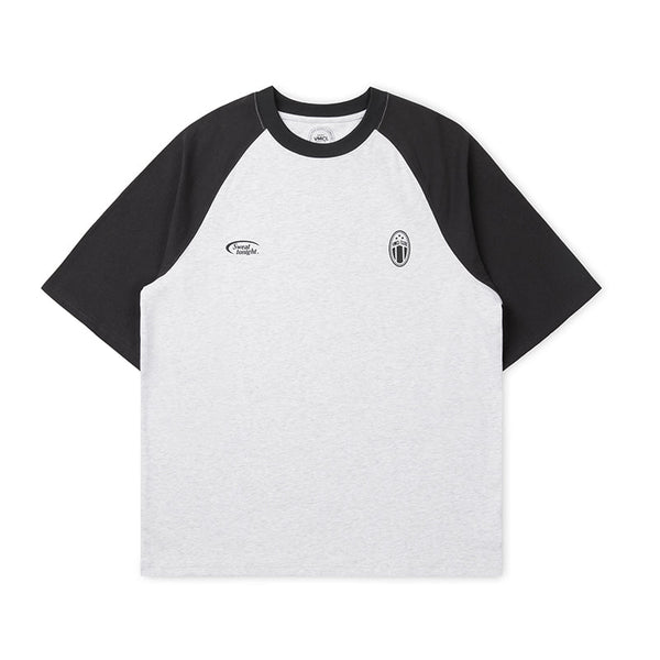 【280G】Raglan sleeve logo print T-shirt N3457 - NNine