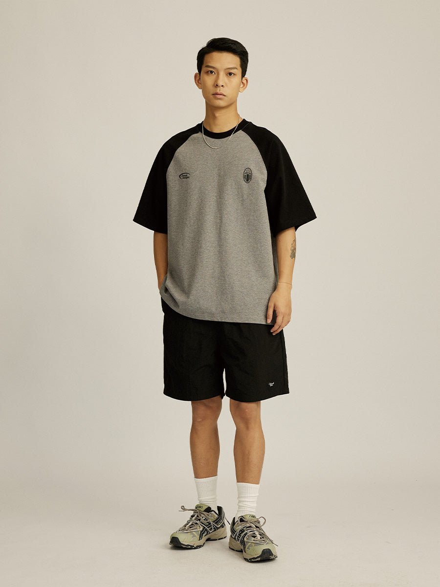 【280G】Raglan sleeve logo print T-shirt N3457 - NNine