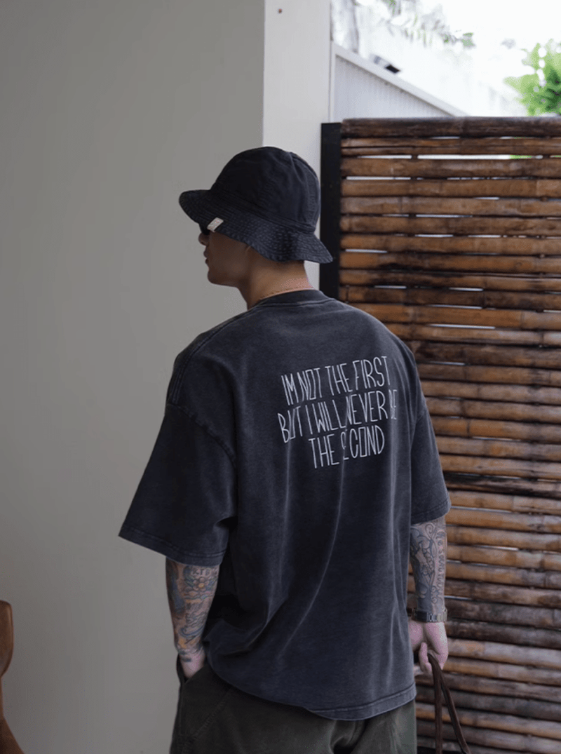 【280G】Retro washed print T-shirt N5149 - ファッション通販 NNine(ナイン)