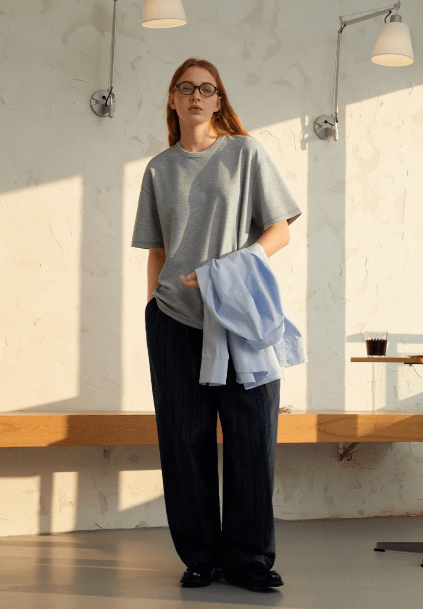 【280G】textured t-shirt N5132 - ファッション通販 NNine(ナイン)