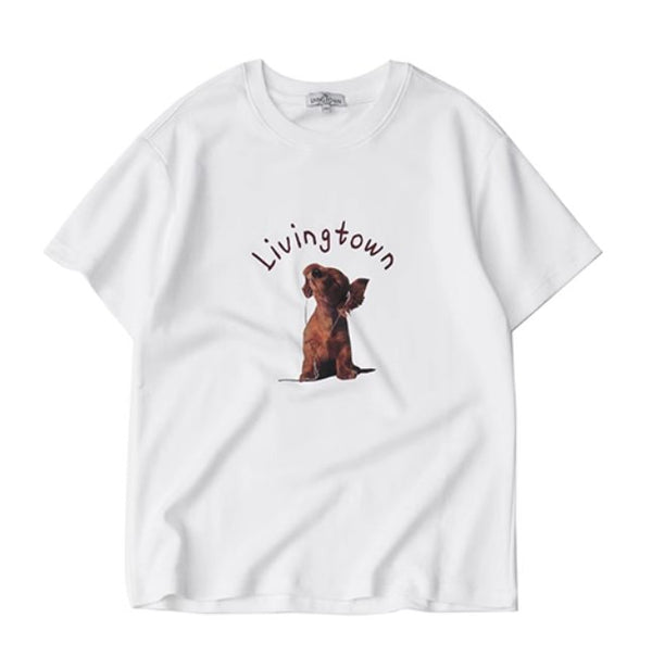 【285G】Music dog print T - shirt / アニマルプリントT N3820 - NNine