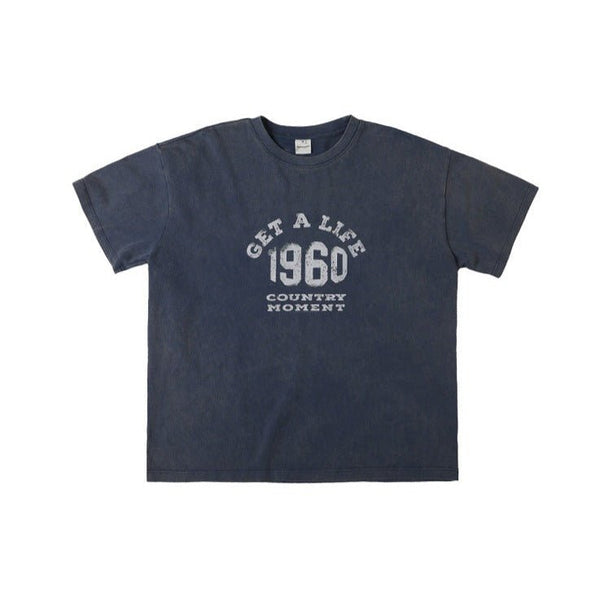 【290G】1960 Sand Wash Print T - Shirt N3826 - NNine