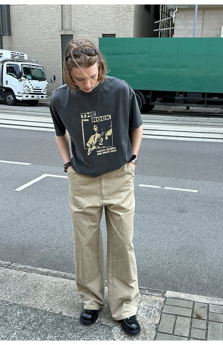 【290G】The Rock Print T - shirt N3668 - NNine