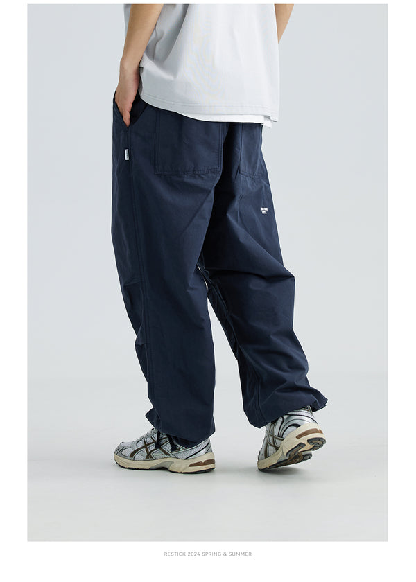 All cotton relaxed parachute pants   N3715