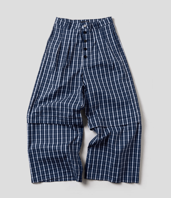 2WAY 仕様 ディタチャブルチェックワイドパンツ / Detachable Wide Pants N5517 - ファッション通販NNine（ナイン）