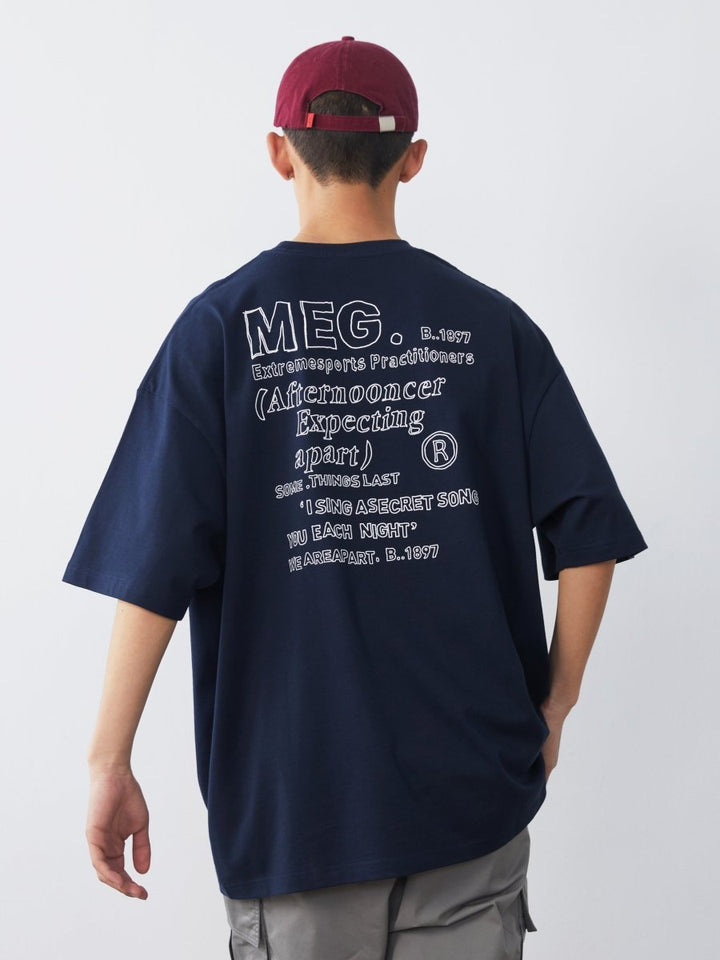 【300G】back print t - shirt N3601 - NNine