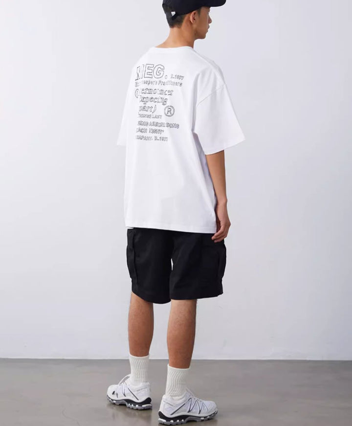 【300G】back print t - shirt N3601 - NNine