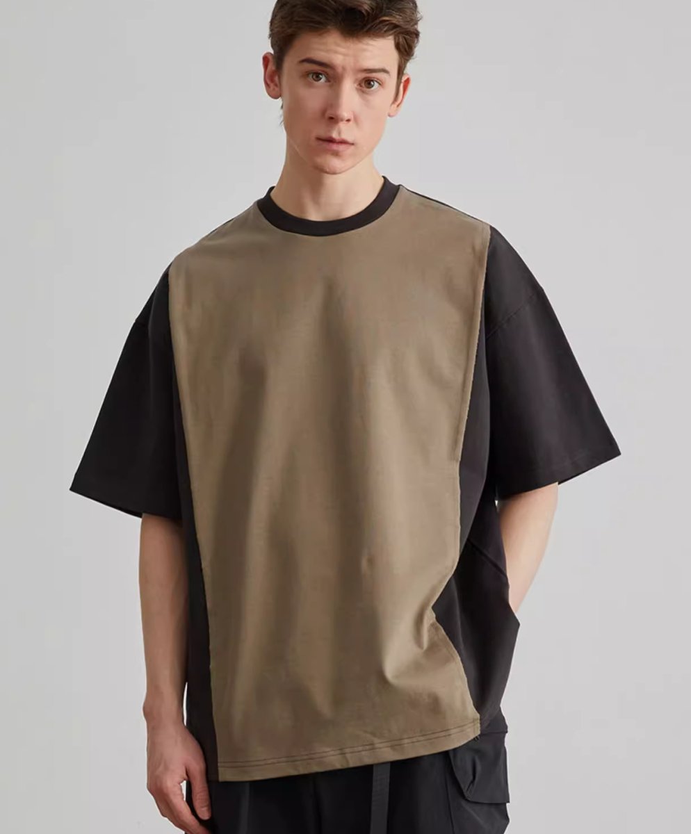 【300G】contrast t-shirt N3433 - NNine