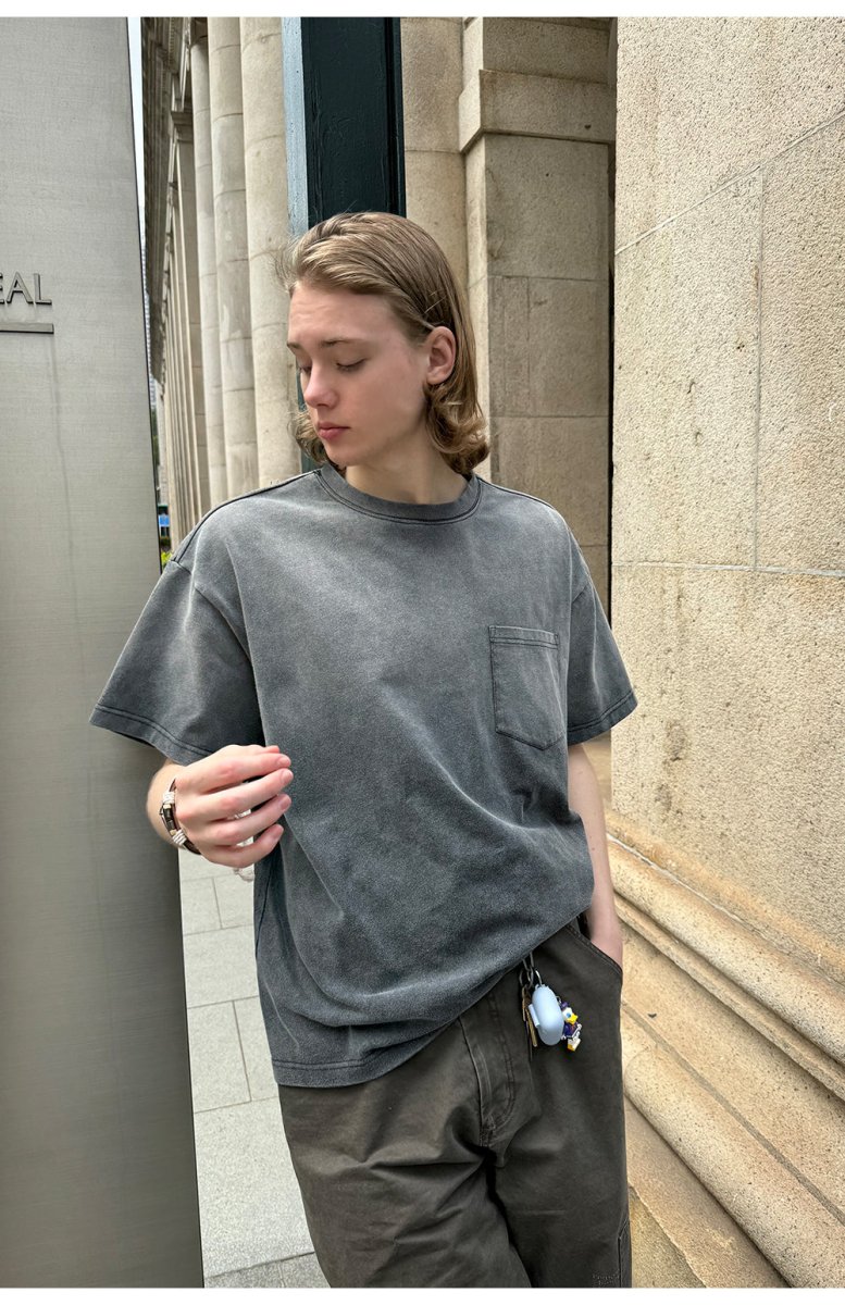 【300G】Heavyweight faded design T-shirt　N3428 - NNine