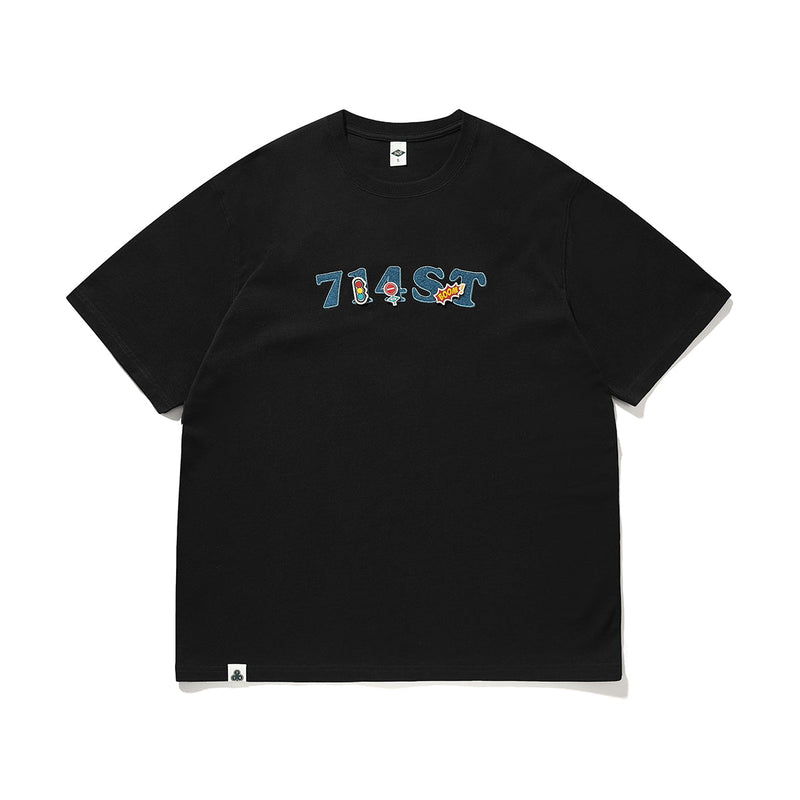 【300G】logo embroidery t-shirt N3359 - NNine