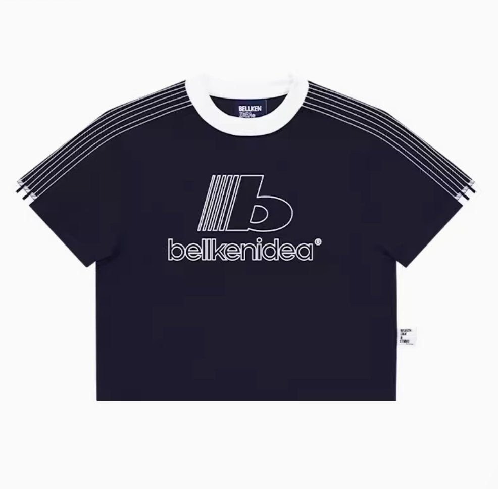 【300G】LOGO PRINT RINGER T - SHIRT N3817 - NNine