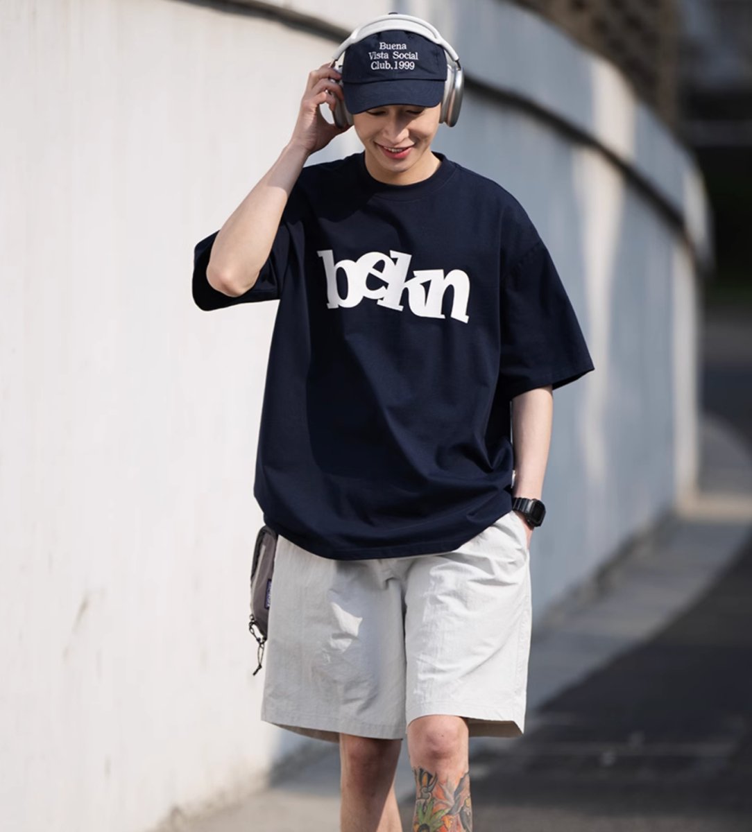 【300G】logo print t-shirt N3328 - NNine