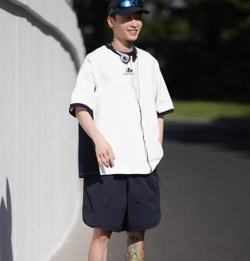 【300G】printed ringer t - shirt / ユニフォームTシャツ N3815 - NNine