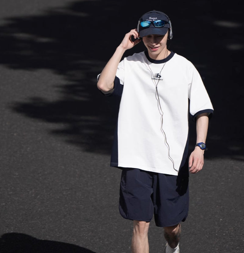 【300G】printed ringer t - shirt / ユニフォームTシャツ N3815 - NNine