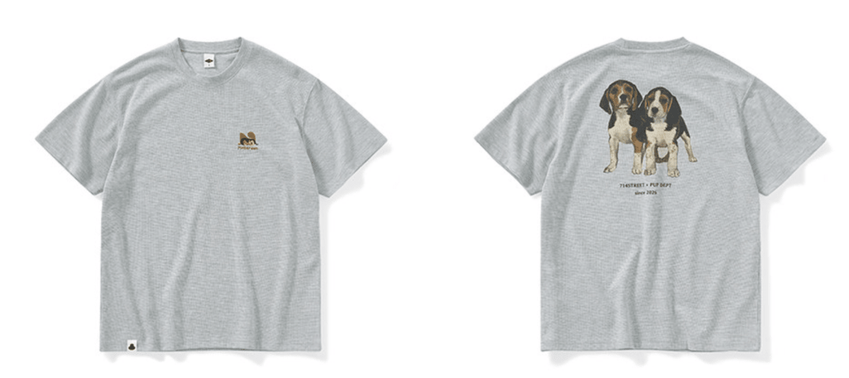 【300G】ビーグルプリントワッフルTシャツ N6795 - ファッション通販NNine（ナイン）