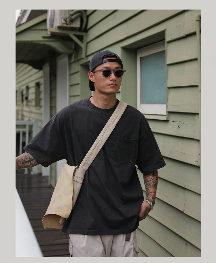 【300G】Washed pocket T-shirt N3309 - NNine