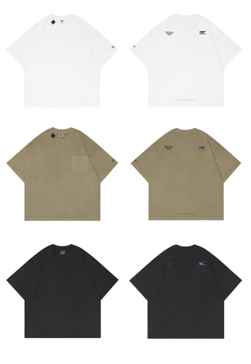 【300G】Washed pocket T-shirt N3309 - NNine