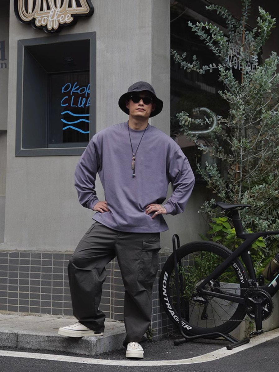 【305G】Long sleeve heavy base T-shirt / 超長綿ロンT N4407 - NNine