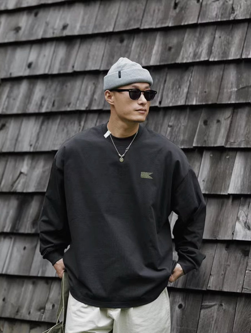 【310G】Logo print long sleeve T-shirt N4081 - NNine