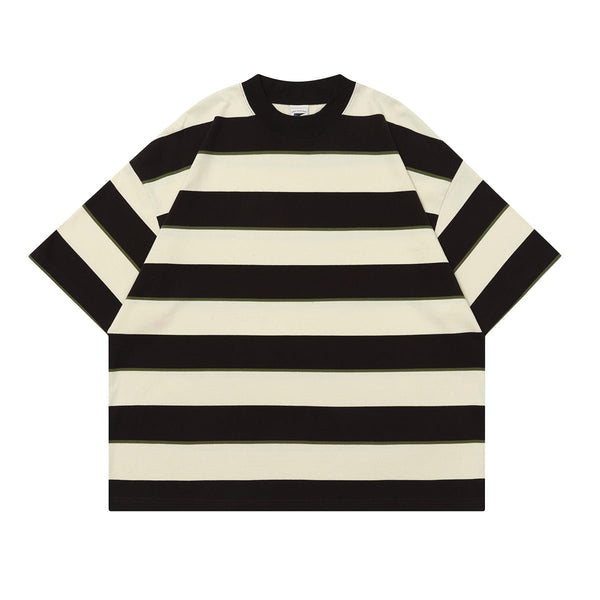 【310G】Oversized striped T-shirt N3443 - NNine