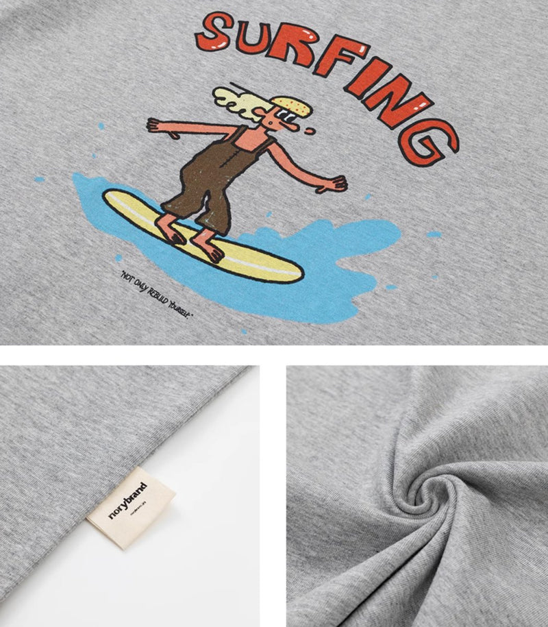 【310G】surfing print t - shirt / サーフィンプリントT N3827 - NNine
