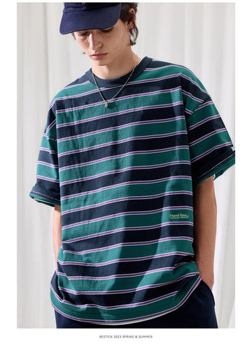 330G】Basic border T / ボーダー柄Tシャツ N3742 – NNine