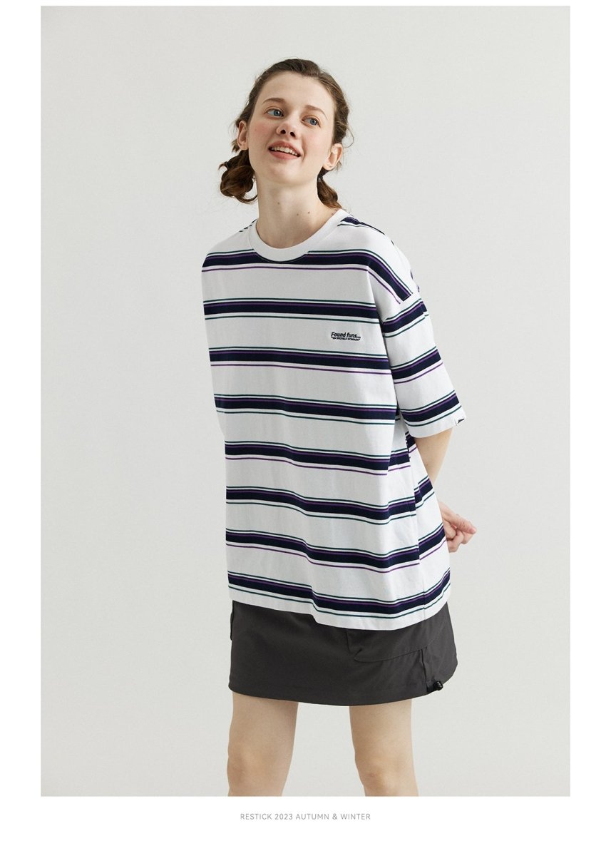 【330G】Basic border T / ボーダー柄Tシャツ N3742 - NNine