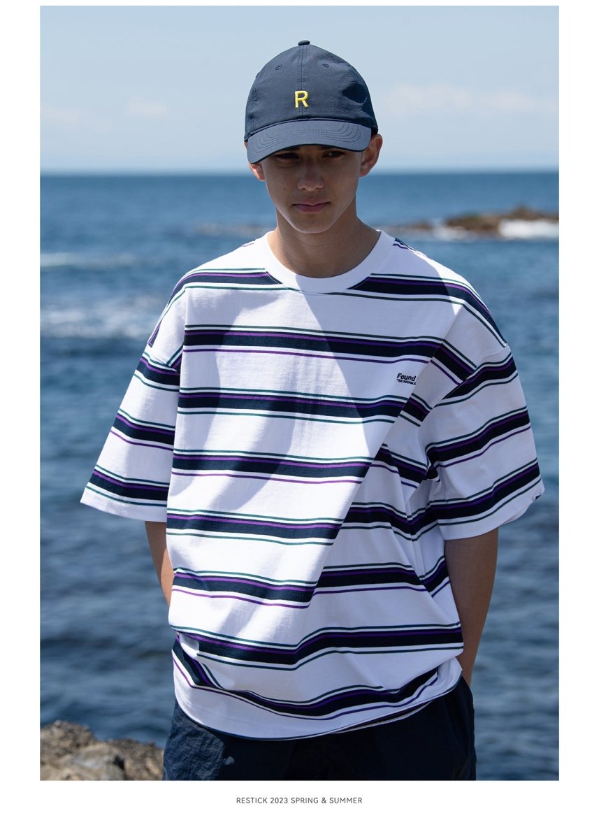 【330G】Basic border T / ボーダー柄Tシャツ N3742 - NNine