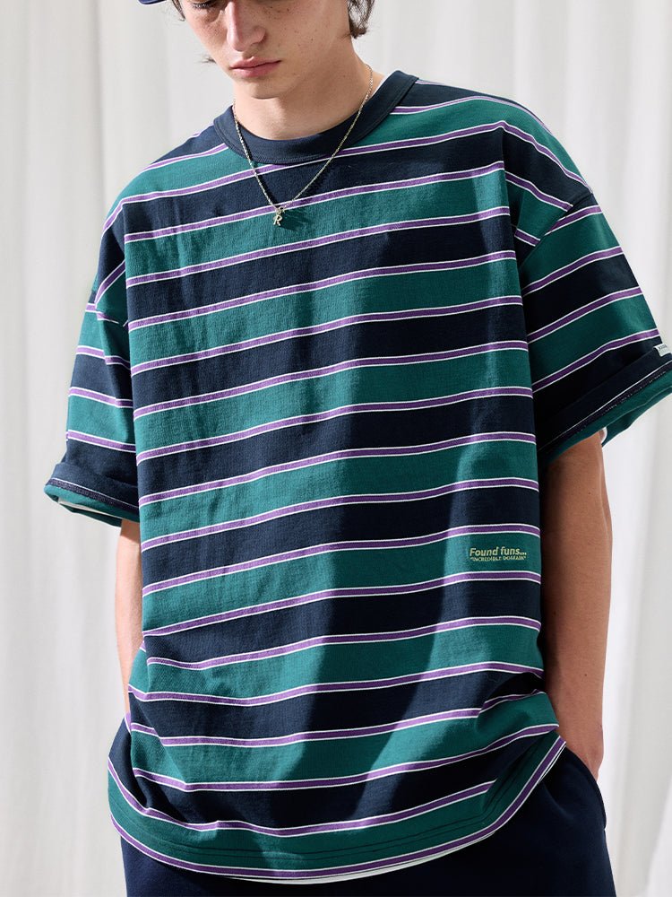 【330G】Basic border T / ボーダー柄Tシャツ N3742 - NNine