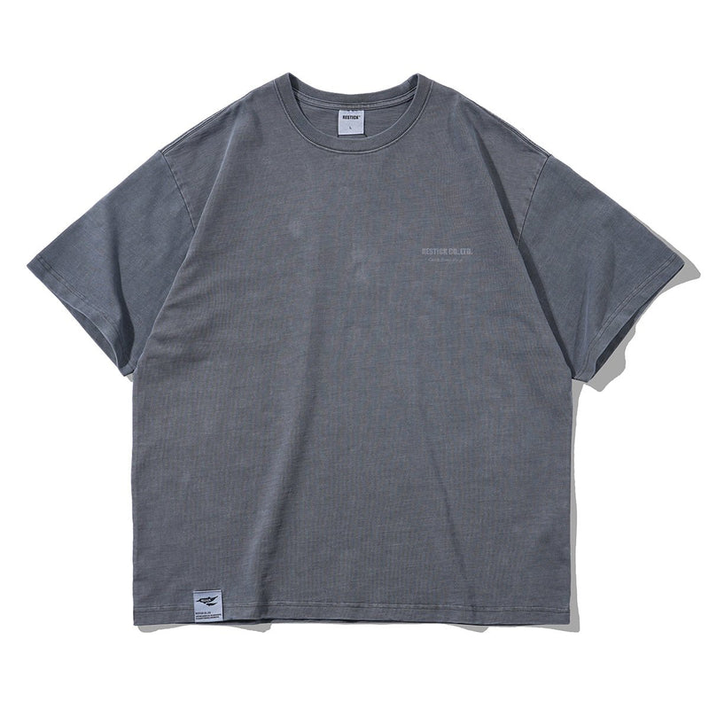 【340G】washed printed T-shirt N3577 - NNine