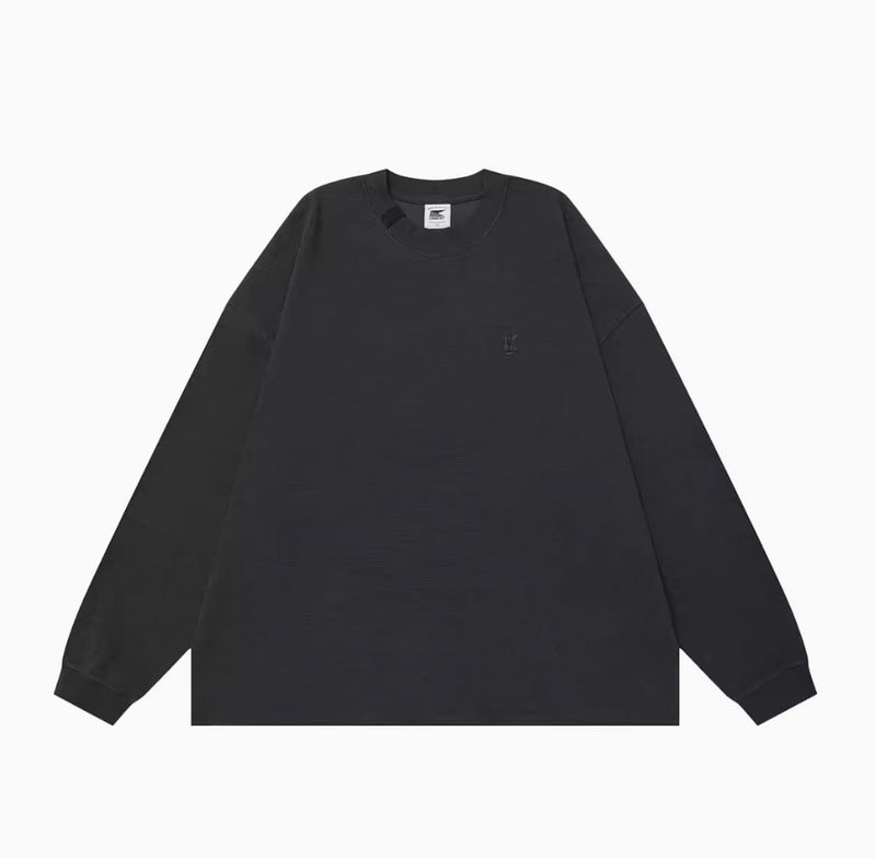 【350G】Retro waffle long sleeve T-shirt / ワッフルロンT N4082 - NNine