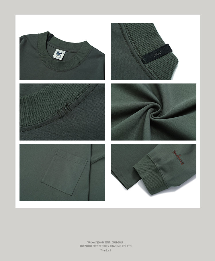 Roman cotton pocket T-shirt / ポケット付きロンT  N4463