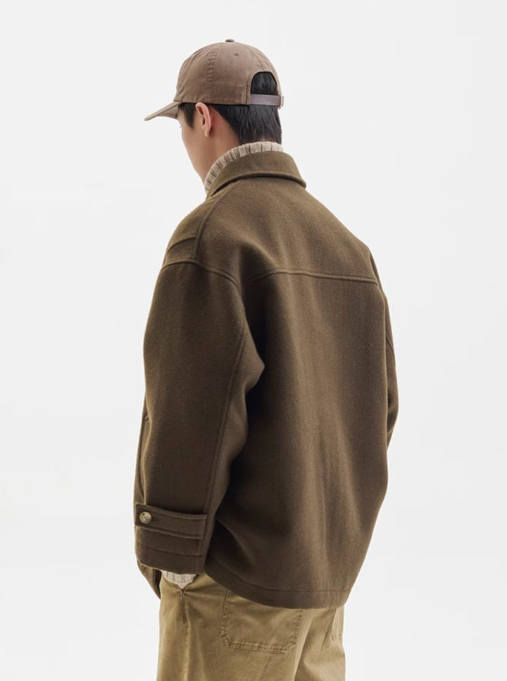 【ウールブレンド 3M社ダウン入り】horn button retro coat N4716 - NNine
