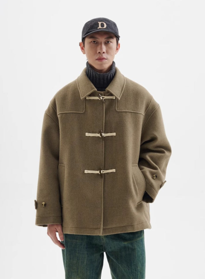 【ウールブレンド 3M社ダウン入り】horn button retro coat N4716 - NNine