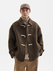 【ウールブレンド 3M社ダウン入り】horn button retro coat N4716 - NNine