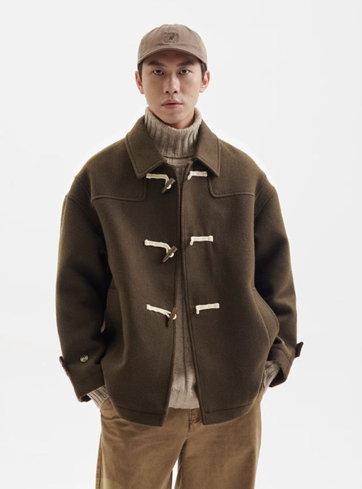 【ウールブレンド 3M社ダウン入り】horn button retro coat N4716 - NNine