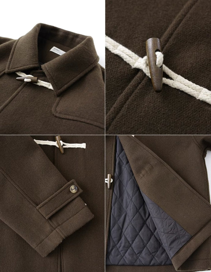 【ウールブレンド 3M社ダウン入り】horn button retro coat N4716 - NNine