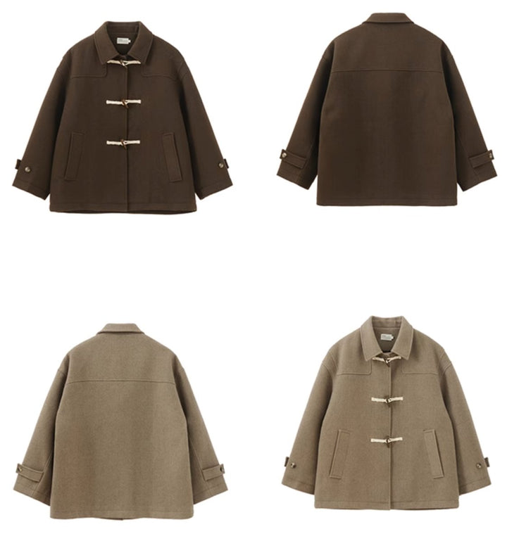 【ウールブレンド 3M社ダウン入り】horn button retro coat N4716 - NNine