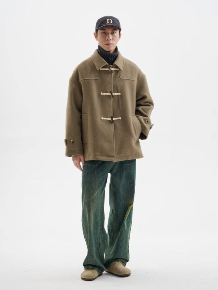 【ウールブレンド 3M社ダウン入り】horn button retro coat N4716 - NNine